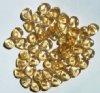 50 4x9mm Light Topaz Lustre Wavy Disk Beads 